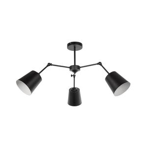 Lustr na tyči 3xE27/60W/230V černá obraz