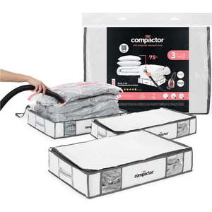 Vakuové vyztužené látkové úložné boxy na oblečení v sadě 3 ks 45x65x15, 5 cm Life – Compactor obraz