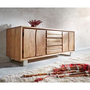 Komoda Live Edge 170 cm akácie přírodní 3 zásuvky 4 dvířka obraz