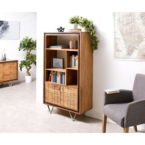Skříň Stonegrace 88 cm akácie přírodní 3D 2 dvířka obraz