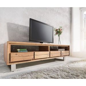 TV stolek Live Edge 190 cm akácie přírodní 4 zásuvky obraz