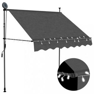 Ručně zatahovací markýza s LED světlem 100x120 cm Dekorhome obraz