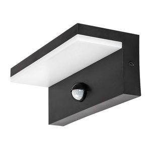Rabalux 77115 venkovní nástěnné LED svítidlo Zaragoza, se senzorem, 9W, IP54, černá obraz