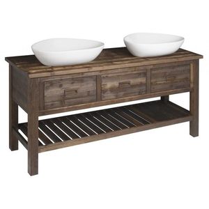 SAPHO BRAND umyvadlová skříňka 160x73x50cm, mořený smrk BA161S obraz