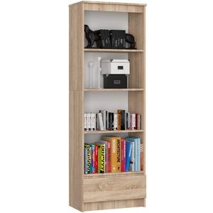 Ak furniture Kancelářský regál Rexa 60 cm 1 šuplík a 4 police dub sonoma obraz
