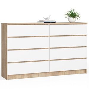 Ak furniture Komoda Inbia K 160 cm dub sonoma/bílá obraz