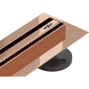 Odtokový žlab MEXEN FLAT SLIM 120 cm růžově zlatý obraz