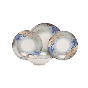 Hermia Porcelánová sada 24 ks talířů BlueEarth bílá/modrá obraz