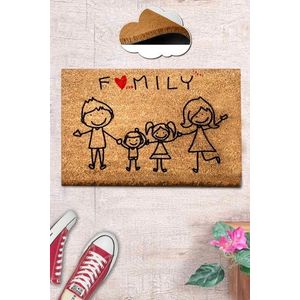 Conceptum Hypnose Rohožka Nuclear Family 40 x 60 cm hnědá obraz