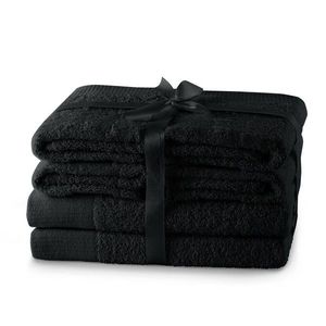 Sada bavlněných ručníků AmeliaHome AMARI 2+4 ks černá obraz