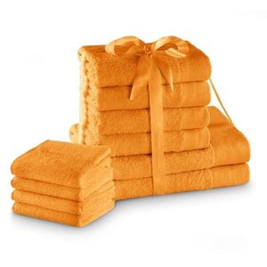 Sada bavlněných ručníků AmeliaHome AMARI 2+4+4 ks sytě oranžová obraz