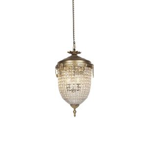 Závěsné svítidlo v art deco stylu křišťál 40 cm zlaté - Cesar obraz