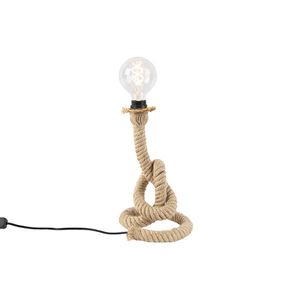 Rustikální stolní lampa z lana - Ropa obraz