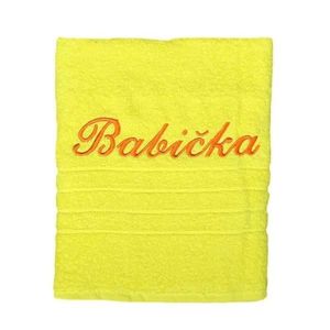 Dárkový ručník, Babička, žlutý obraz
