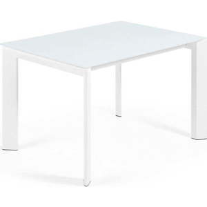 Rozkládací jídelní stůl s přídavnou deskou se skleněnou deskou 80x120 cm Axis – Kave Home obraz