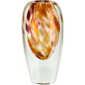 Oranžová skleněná ručně vyrobená váza (výška 21 cm) Otea – Villa Collection obraz