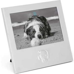 Kovový stojací rámeček ve stříbrné barvě 16x17 cm Dog – Zilverstad obraz