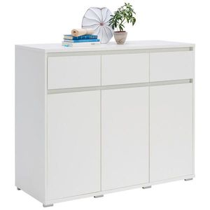 Carryhome KOMODA, bílá, 120/103/48 cm obraz