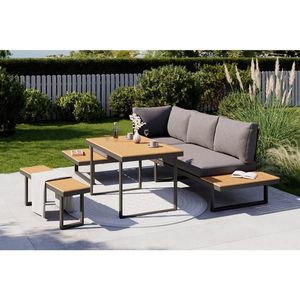 Ambia Garden ZAHRADNÍ JÍDELNÍ SET 4dílné, kov, plast, textil obraz