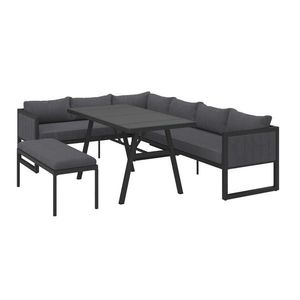 Ambia Garden ZAHRADNÍ JÍDELNÍ SET 4dílné, kov, sklo, textil obraz