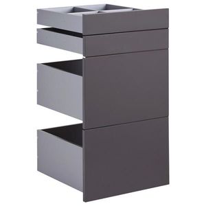 Hom`in SADA ZÁSUVEK, vysoce lesklá antracitová, 45, 3/83/46, 8 cm obraz
