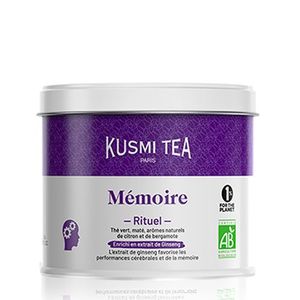 Kusmi Tea Sypaný zelený čaj s ženšenem pro lepší paměť Memory Ritual Bio, kovová dóza 100 g 21297A1070 obraz