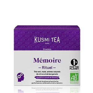 Kusmi Tea Porcovaný zelený čaj s ženšenem pro lepší paměť Memory Ritual Bio, 18 sáčků 21297A1460 obraz