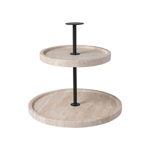 Villeroy & Boch Dvoupatrový etažér z přírodního kamene Manufacture Travertine, Ø 24, 5 cm 10-1375-7880 obraz