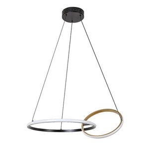 Rabalux Černo-zlaté závěsné LED svítidlo Emilion 620mm 36W 72296 obraz