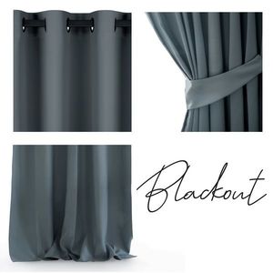 ArtFlhf Stínicí závěs BLACKOUT EYELETS K | 140 x 245 cm Barva: Černo-šedá - Charcoal obraz