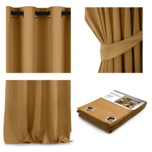 ArtFlhf Stínicí závěs BLACKOUT EYELETS K | 140 x 270 cm Barva: Hořčicová obraz