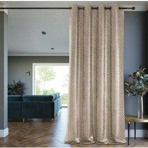 ArtFlhf Stínicí závěs BLACKOUT CASPE EYELETS K | krémová 140 x 250 cm obraz