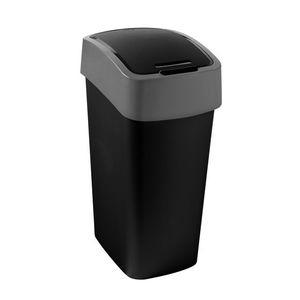 CURVER Odpadkový koš FLIP BIN 45l | černá/stříbrná obraz