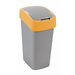 CURVER Odpadkový koš FLIP BIN 45l | stříbrná / žlutá obraz