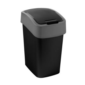 CURVER Odpadkový koš FLIP BIN 9l | černá/stříbrná obraz