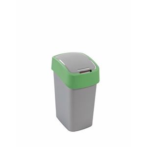 CURVER Odpadkový koš FLIP BIN 9l | stříbrná / zelená obraz