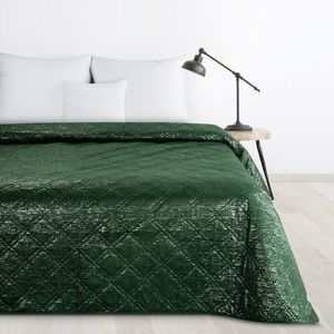 ArtFir Přehoz na postel LUIZ | tmavě zelená 170 x 210 cm obraz