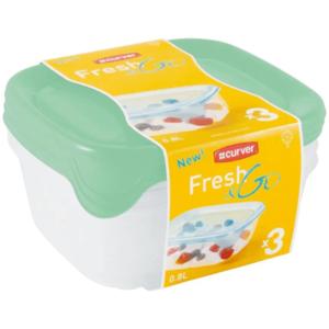 CURVER Sada dóz na potraviny FRESH & GO 3x0, 8L | obraz