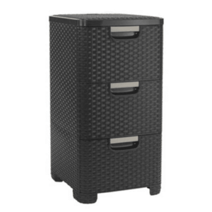 CURVER Zásuvkový regál STYLE 3x14L | hnědá obraz