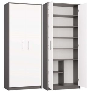 TP Living Kancelářská knihovna OLIV 2D antracit/bílá obraz