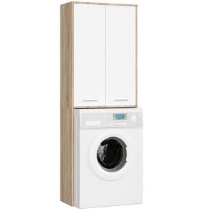 Ak furniture Koupelnová skříňka nad pračku Fin 2D dub sonoma/bílá obraz