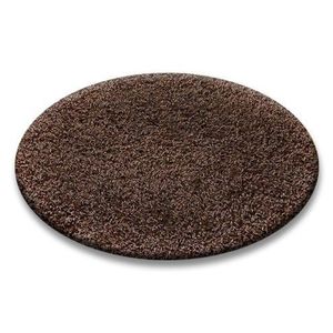 Dywany Lusczow Kulatý koberec SHAGGY Hiza 5cm hnědý, velikost kruh 100 obraz