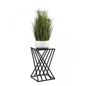 DekorStyle Stojan na květiny LOFT 40 cm černý obraz