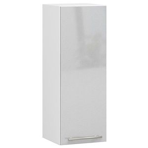 Ak furniture Závěsná kuchyňská skříňka Olivie W 30 cm bílá/metalický lesk obraz