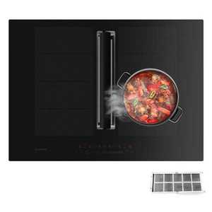 Klarstein Chef-Fusion Down Air System, indukční varná deska + DownAir digestoř, 72 cm, 600 m³/h EEC A obraz