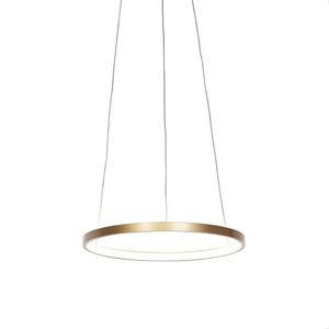 Moderní kruhové závěsné svítidlo zlaté 40 cm vč. LED - Anella obraz