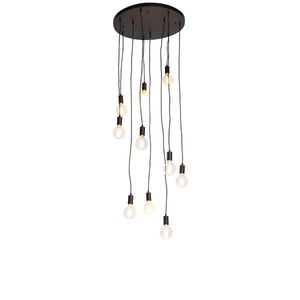 Moderní závěsné svítidlo černé 60 cm 10-světlo - Facil obraz