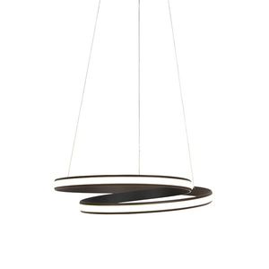 Designové závěsné svítidlo černé 55 cm včetně LED - Rowan obraz