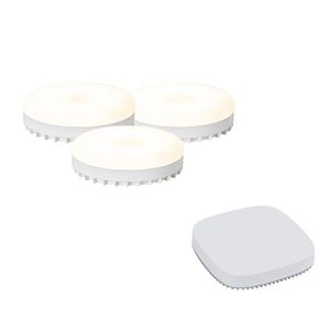 Sada 3 chytrých stmívatelných LED žárovek GX53 RGB 9W 806LM 2700K-6500K včetně Zigbee Smart Hub obraz