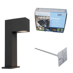 Průmyslové stojací venkovní svítidlo antracitové 30 cm IP44 - Baleno obraz